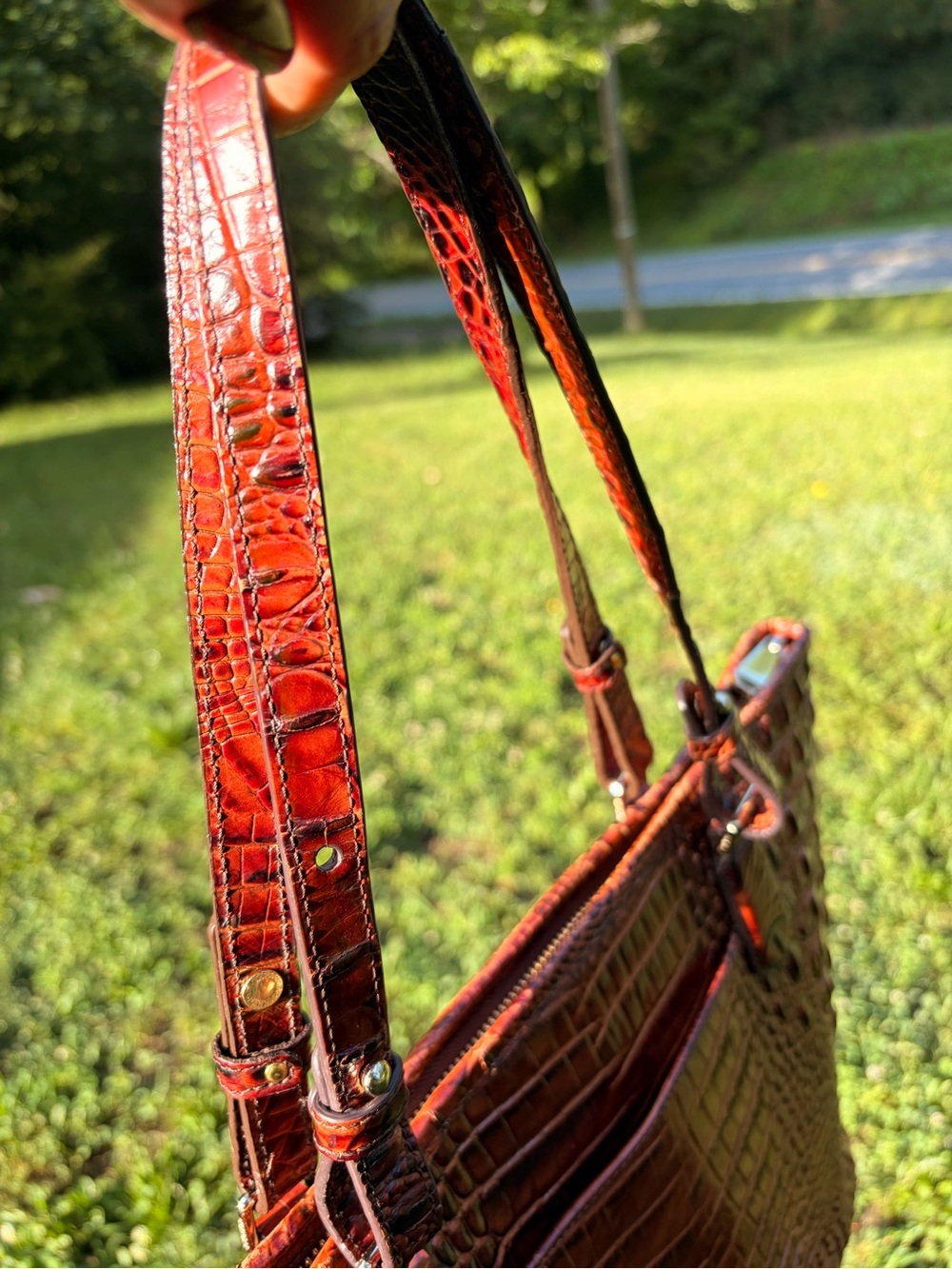 Brahmin Pecan Asher
Croc-Embossed Leather Tote Bag - Picture 7 of 11